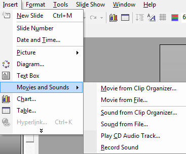 Preview of adding Movies and Sounds into Powerpoint
